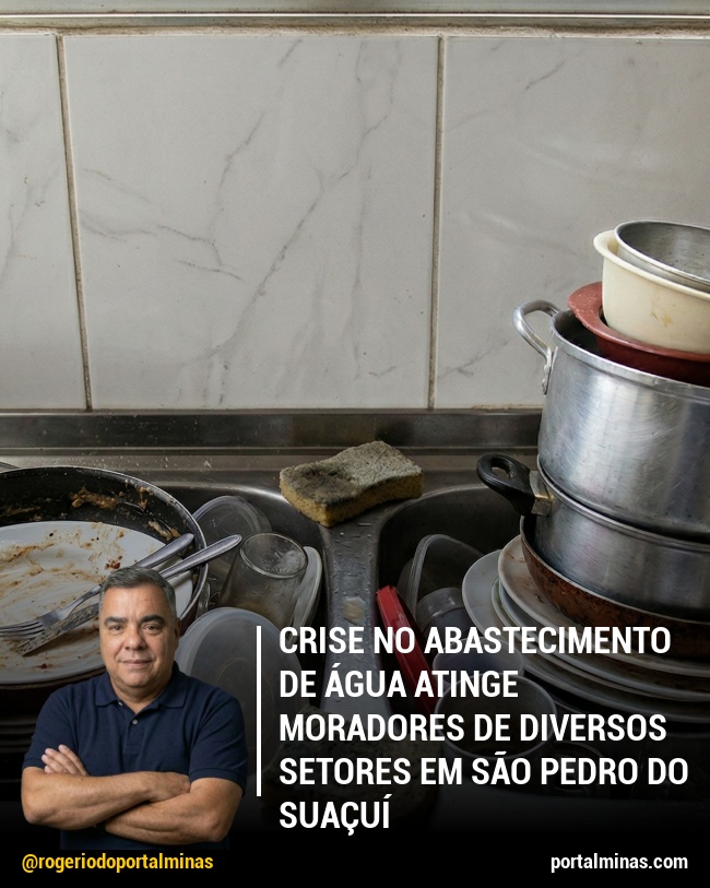 Crise no abastecimento de água atinge moradores de diversos setores em São Pedro do Suaçuí