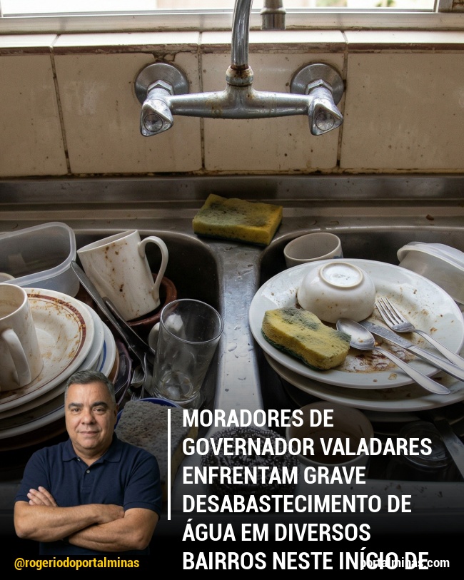 Moradores de Governador Valadares enfrentam grave desabastecimento de água em diversos bairros neste início de abril