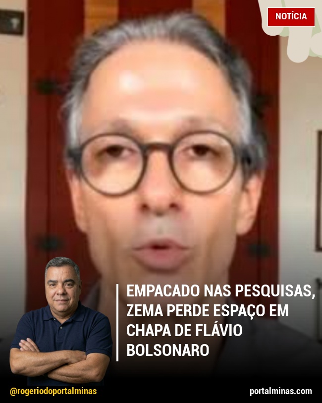 Empacado nas pesquisas, Zema perde espaço em chapa de Flávio Bolsonaro