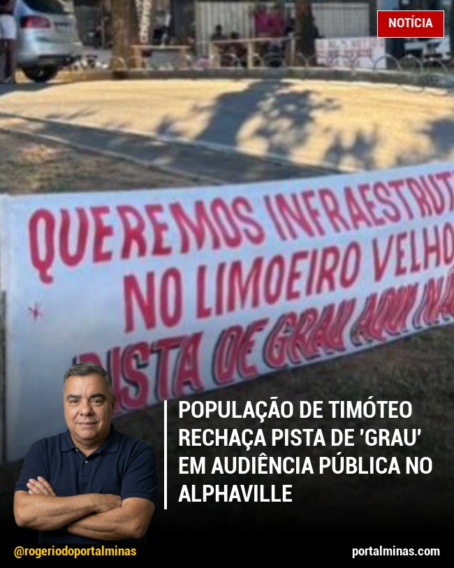 População de Timóteo rechaça pista de 'grau' em audiência pública no Alphaville