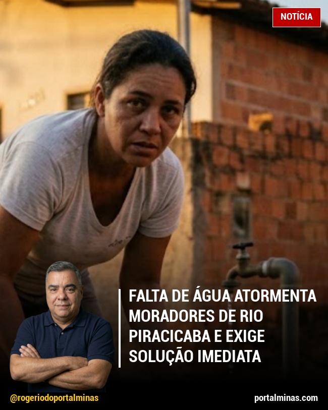Falta de água atormenta moradores de Rio Piracicaba e exige solução imediata