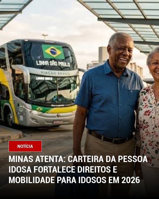 Minas Atenta: Carteira da Pessoa Idosa Fortalece Direitos e Mobilidade para Idosos em 2026