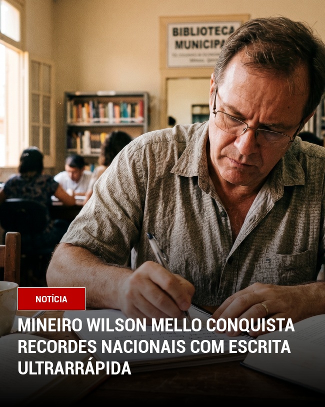 Mineiro Wilson Mello conquista recordes nacionais com escrita ultrarrápida