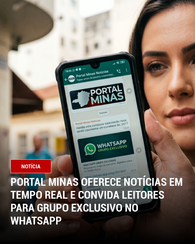 Portal Minas oferece notícias em tempo real e convida leitores para grupo exclusivo no WhatsApp