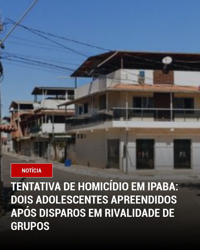 Tentativa de Homicídio em Ipaba: Dois Adolescentes Apreendidos Após Disparos em Rivalidade de Grupos