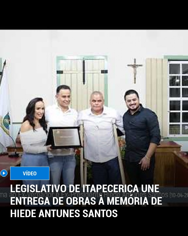 Legislativo de Itapecerica Une Entrega de Obras à Memória de Hiede Antunes Santos