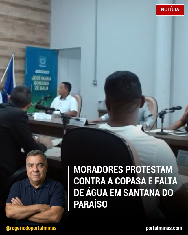 Moradores protestam contra a Copasa e falta de água em Santana do Paraíso
