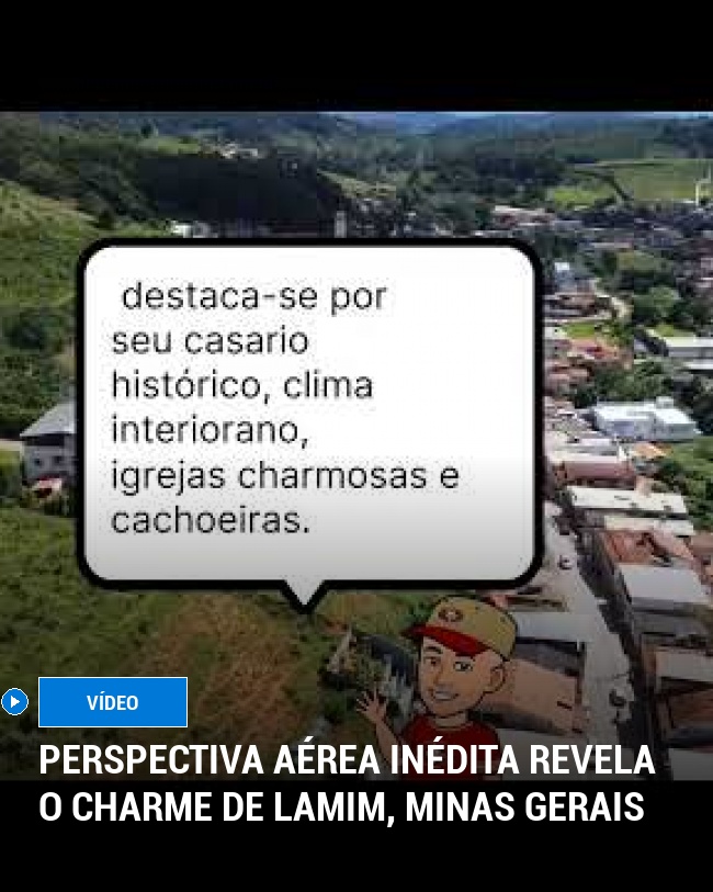 Perspectiva Aérea Inédita Revela o Charme de Lamim, Minas Gerais