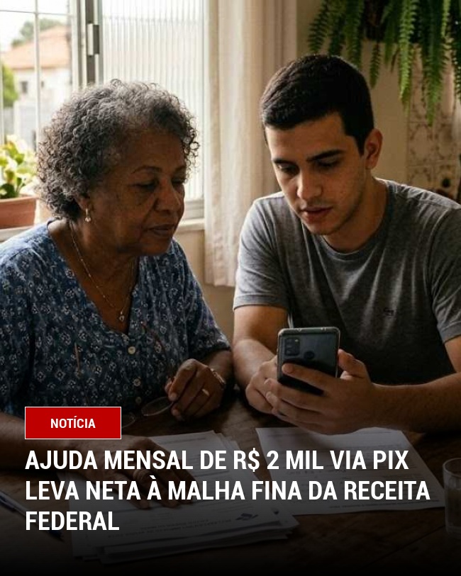 Ajuda Mensal de R$ 2 Mil via Pix Leva Neta à Malha Fina da Receita Federal
