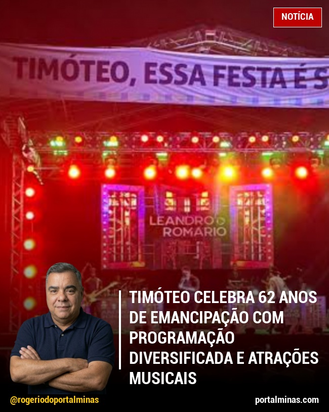 Timóteo Celebra 62 Anos de Emancipação com Programação Diversificada e Atrações Musicais