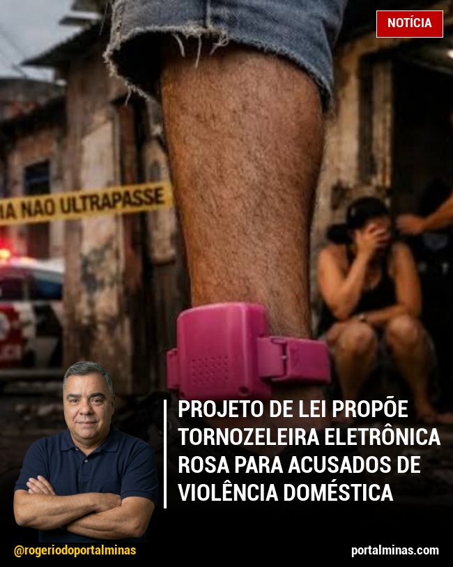 Projeto de Lei propõe tornozeleira eletrônica rosa para acusados de violência doméstica