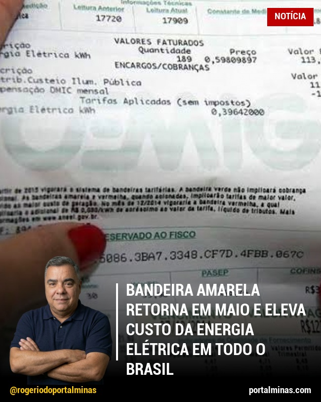 Bandeira Amarela Retorna em Maio e Eleva Custo da Energia Elétrica em Todo o Brasil