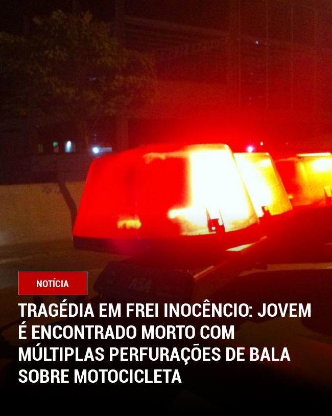 Tragédia em Frei Inocêncio: Jovem é Encontrado Morto com Múltiplas Perfurações de Bala Sobre Motocicleta