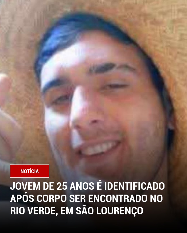 Jovem de 25 anos é identificado após corpo ser encontrado no Rio Verde, em São Lourenço