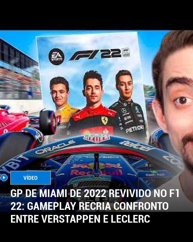 GP de Miami de 2022 Revivido no F1 22: Gameplay Recria Confronto entre Verstappen e Leclerc