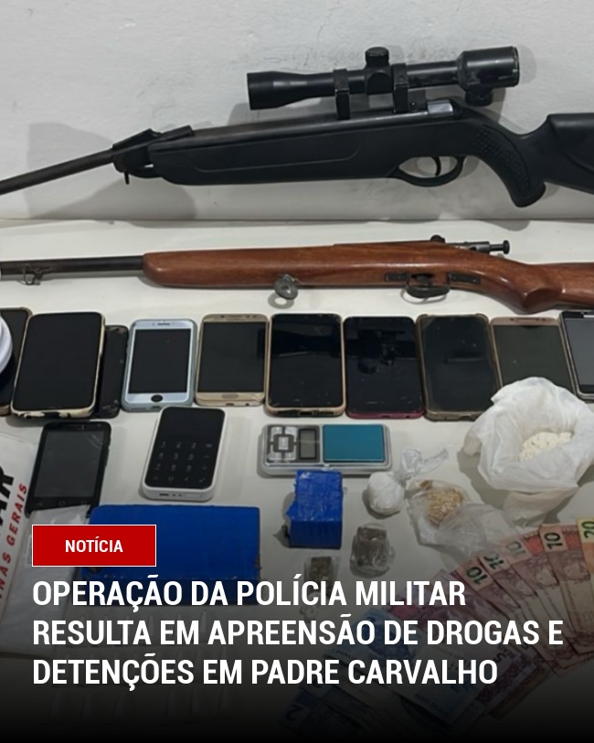 Operação da Polícia Militar resulta em apreensão de drogas e detenções em Padre Carvalho