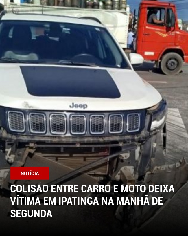 Colisão entre Carro e Moto Deixa Vítima em Ipatinga na Manhã de Segunda