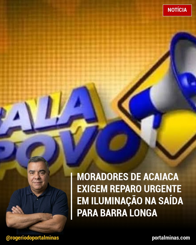 Moradores de Acaiaca exigem reparo urgente em iluminação na saída para Barra Longa