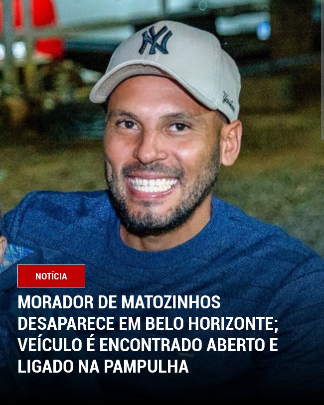 Morador de Matozinhos Desaparece em Belo Horizonte; Veículo é Encontrado Aberto e Ligado na Pampulha