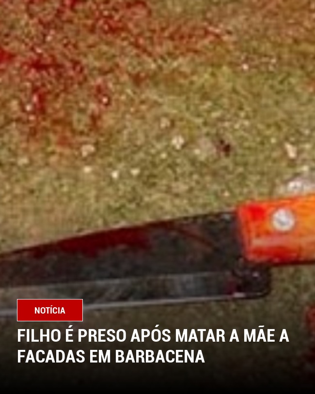Filho é preso após matar a mãe a facadas em Barbacena