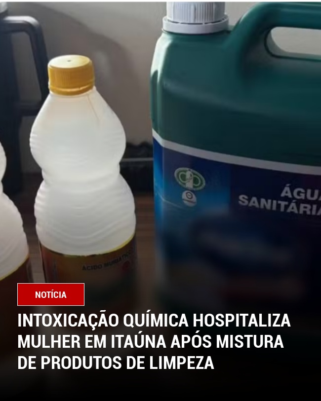 Intoxicação Química Hospitaliza Mulher em Itaúna Após Mistura de Produtos de Limpeza