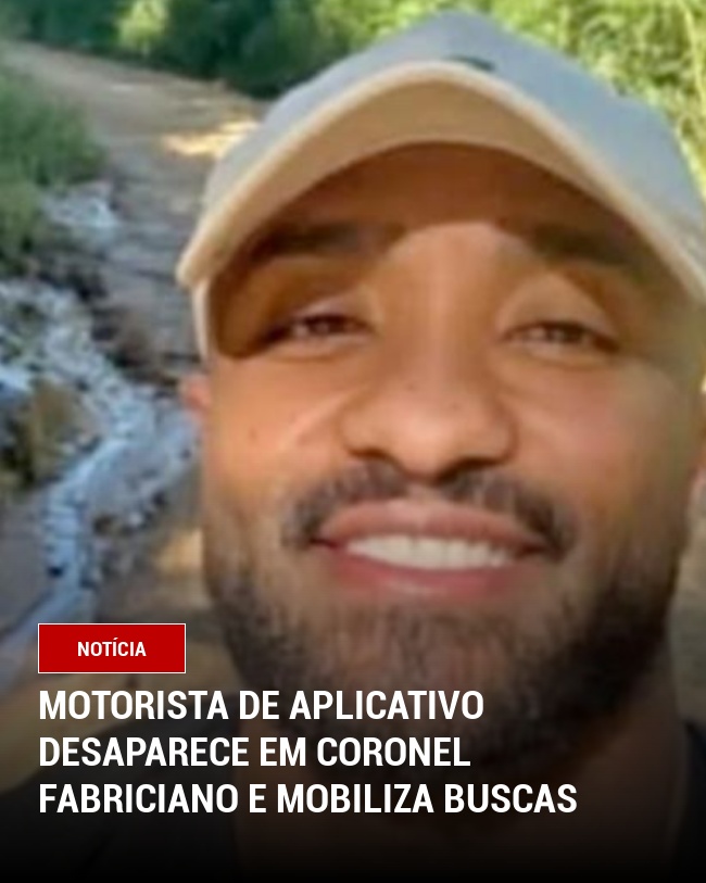 Motorista de Aplicativo Desaparece em Coronel Fabriciano e Mobiliza Buscas