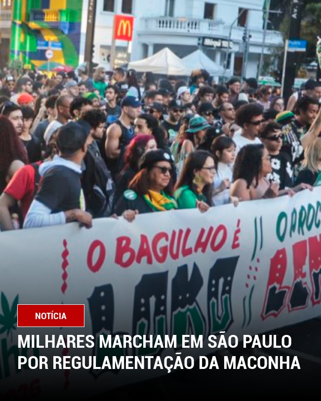 Milhares marcham em São Paulo por regulamentação da maconha