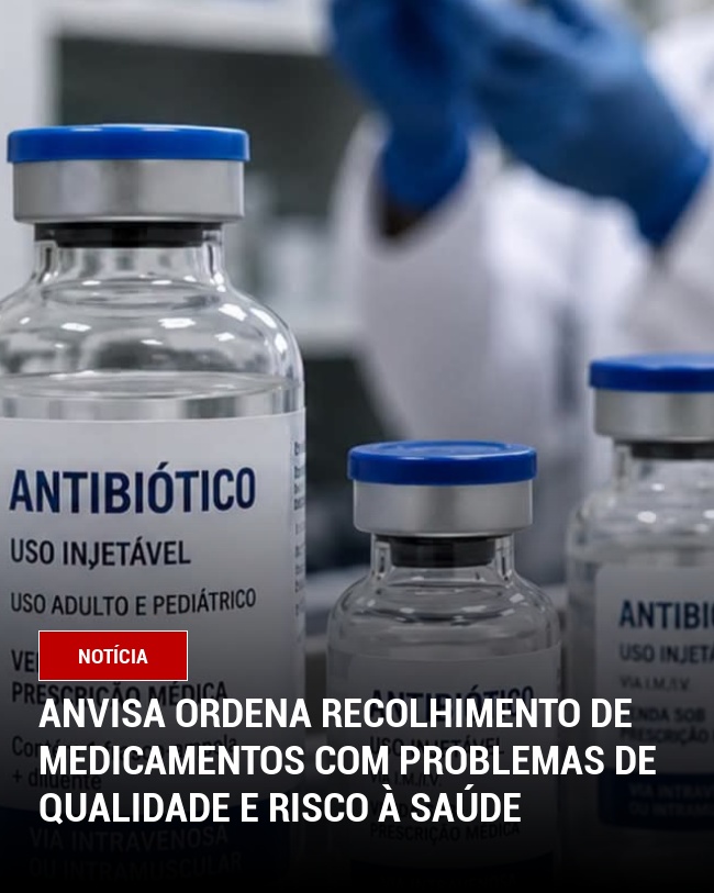 Anvisa Ordena Recolhimento de Medicamentos com Problemas de Qualidade e Risco à Saúde