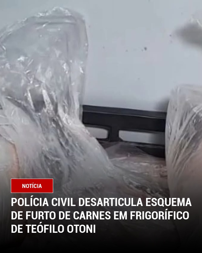Polícia Civil desarticula esquema de furto de carnes em frigorífico de Teófilo Otoni