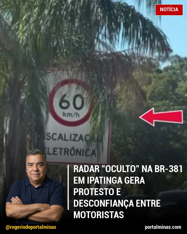 Radar "Oculto" na BR-381 em Ipatinga Gera Protesto e Desconfiança entre Motoristas