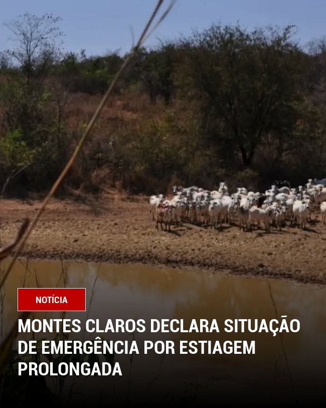 Montes Claros Declara Situação de Emergência por Estiagem Prolongada