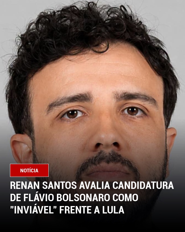 Renan Santos avalia candidatura de Flávio Bolsonaro como "inviável" frente a Lula