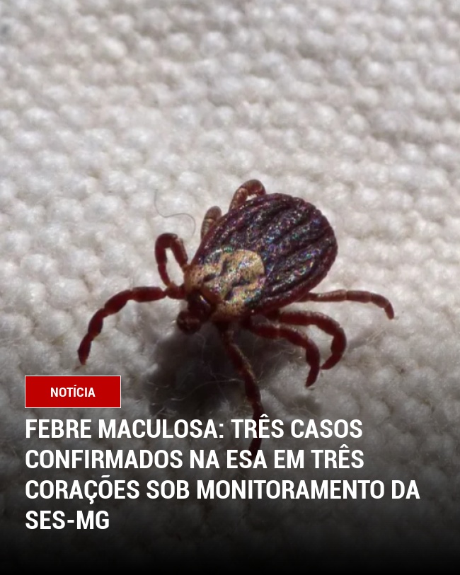 Febre Maculosa: Três casos confirmados na ESA em Três Corações sob monitoramento da SES-MG