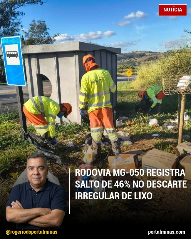 Rodovia MG-050 Registra Salto de 46% no Descarte Irregular de Lixo