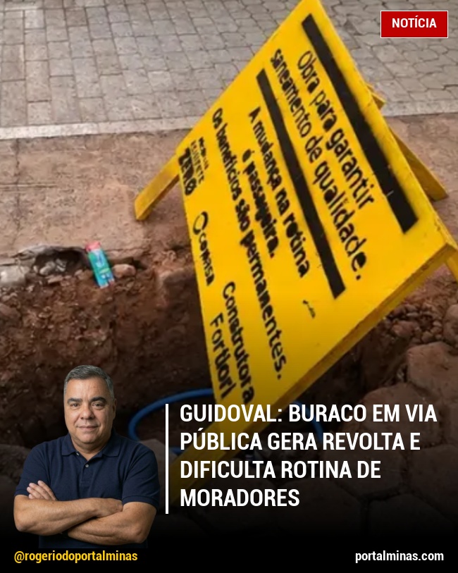 Guidoval: Buraco em via pública gera revolta e dificulta rotina de moradores