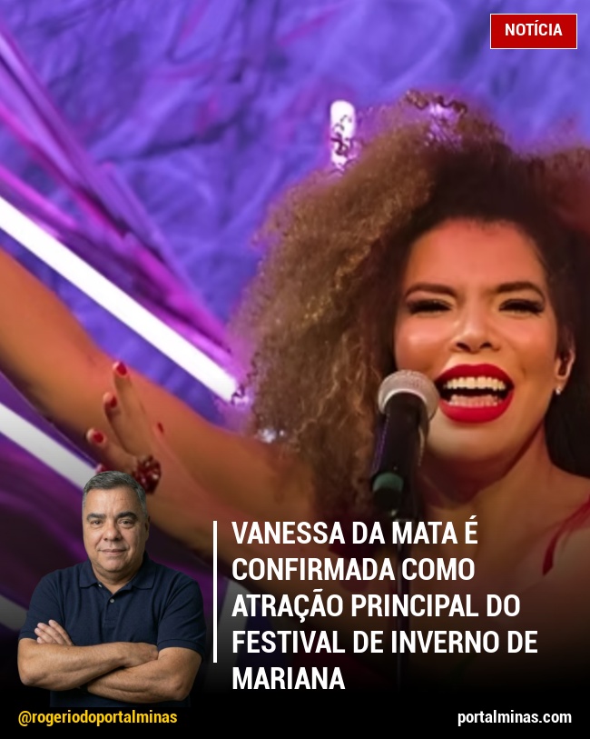 Vanessa da Mata é Confirmada Como Atração Principal do Festival de Inverno de Mariana