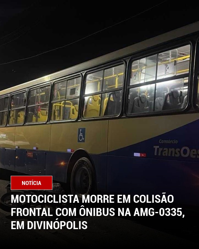 Motociclista Morre em Colisão Frontal com Ônibus na AMG-0335, em Divinópolis