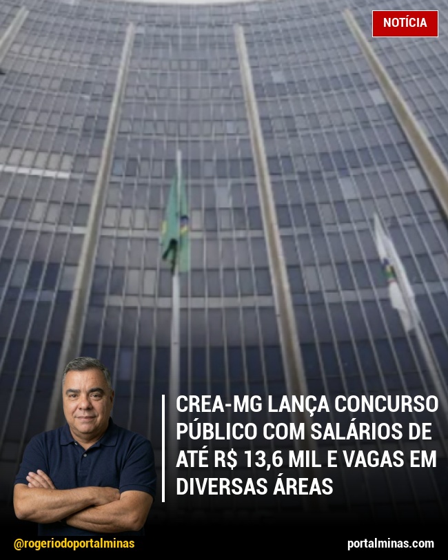 Crea-MG Lança Concurso Público com Salários de Até R$ 13,6 Mil e Vagas em Diversas Áreas