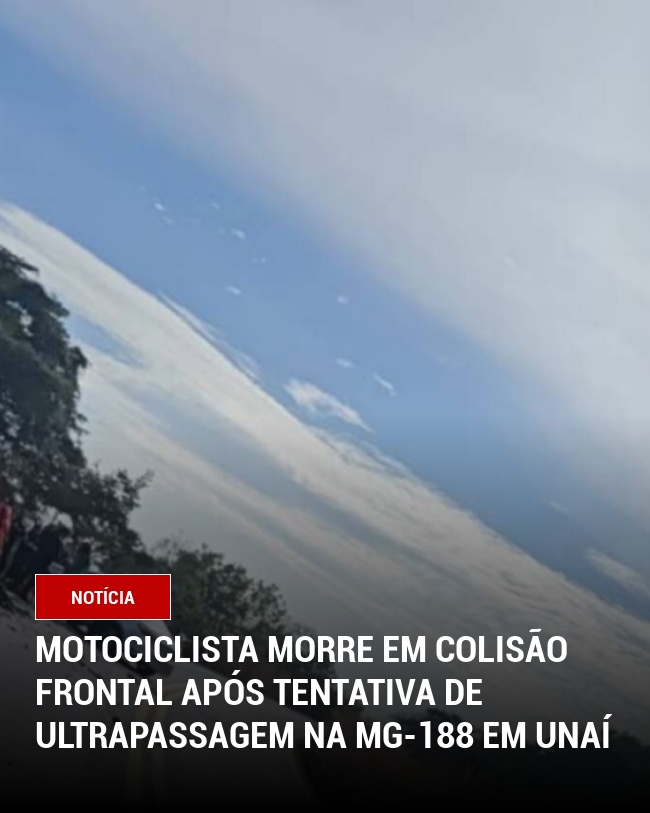 Motociclista Morre em Colisão Frontal Após Tentativa de Ultrapassagem na MG-188 em Unaí