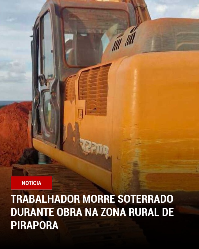 Trabalhador morre soterrado durante obra na zona rural de Pirapora