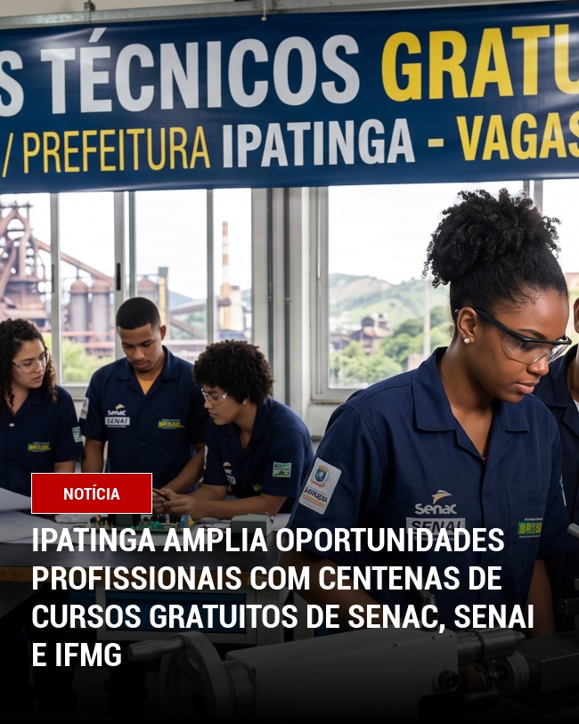 Ipatinga Amplia Oportunidades Profissionais com Centenas de Cursos Gratuitos de Senac, Senai e IFMG