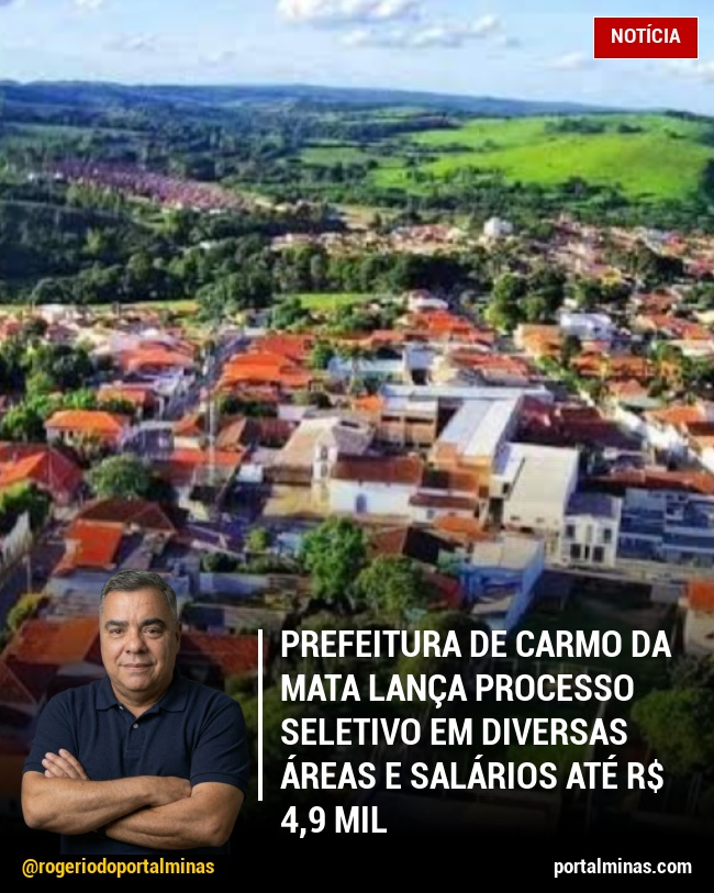 Prefeitura de Carmo da Mata Lança Processo Seletivo em Diversas Áreas e Salários Até R$ 4,9 Mil