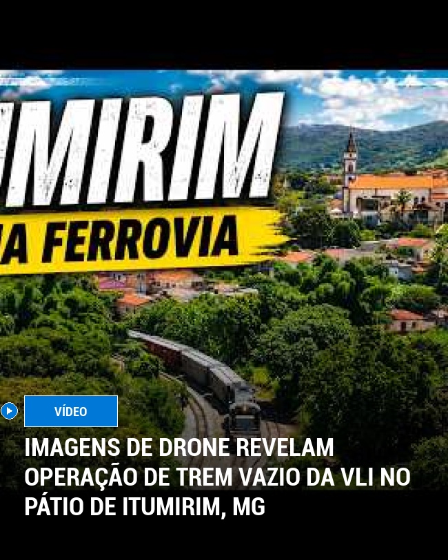 Imagens de Drone Revelam Operação de Trem Vazio da VLI no Pátio de Itumirim, MG