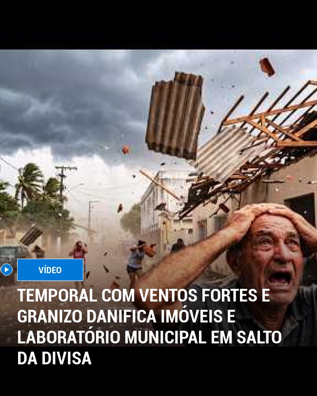 Temporal com Ventos Fortes e Granizo Danifica Imóveis e Laboratório Municipal em Salto da Divisa