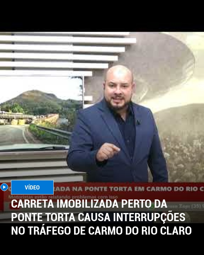 Carreta Imobilizada Perto da Ponte Torta Causa Interrupções no Tráfego de Carmo do Rio Claro