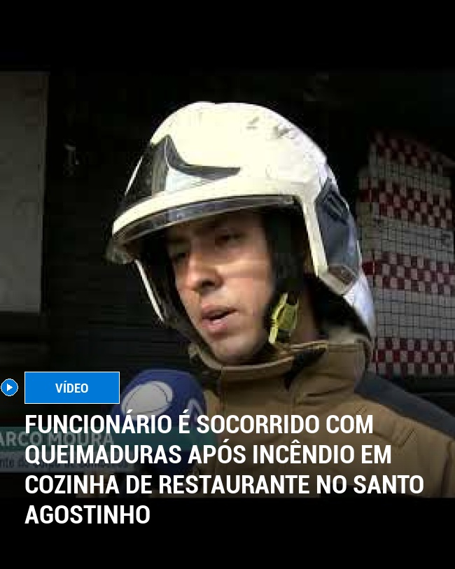 Funcionário é socorrido com queimaduras após incêndio em cozinha de restaurante no Santo Agostinho