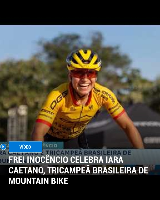 Frei Inocêncio celebra Iara Caetano, tricampeã brasileira de mountain bike