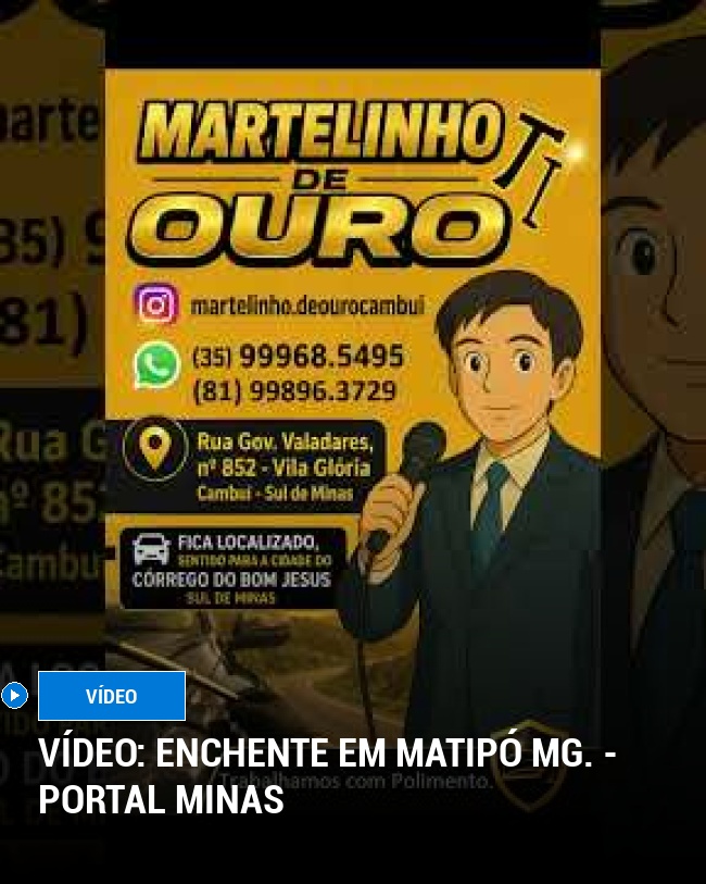 VÍDEO: Enchente em Matipó MG. - Portal Minas