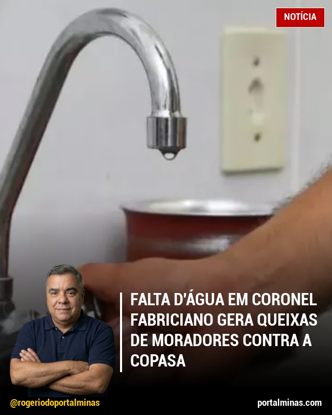Falta D'Água em Coronel Fabriciano Gera Queixas de Moradores Contra a Copasa
