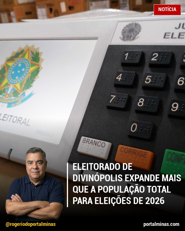 Eleitorado de Divinópolis Expande Mais que a População Total para Eleições de 2026